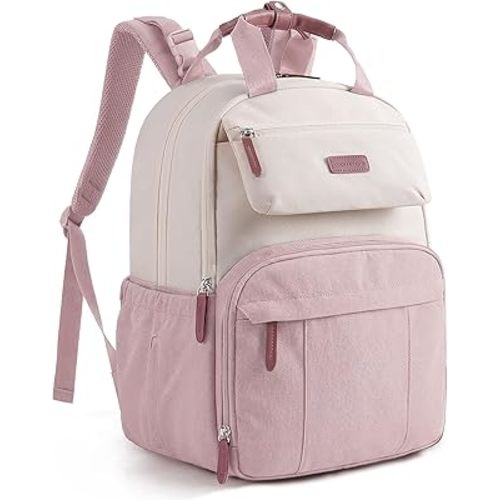 mommore Diaper Bag Backpack, Multi-pocket Large Diaper Bag Travel Essentials for Mom Dad, Quick Access Baby Bag with Insulated Pockets, Changing Pad, Stroller Straps