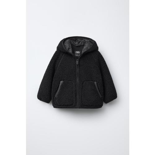 HOODED FLEECE JACKET - Black | ZARA United States