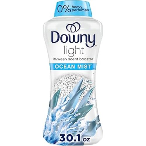 Downy Light Laundry Scent Booster Beads for Washer, Ocean Mist Scent, 30.1 oz, with No Heavy Perfumes