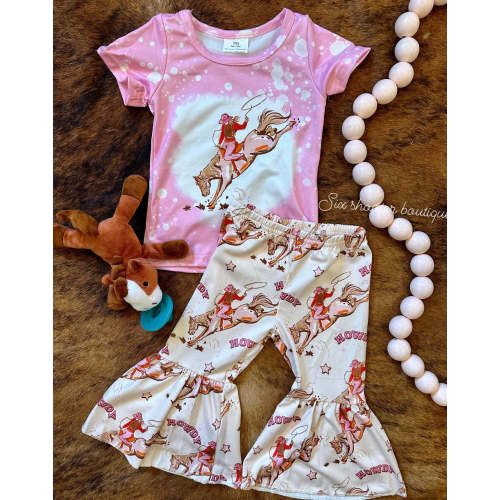 Howdy cowgirl bell set