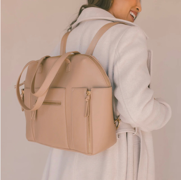 Taupe Carryall Convertible Tote
