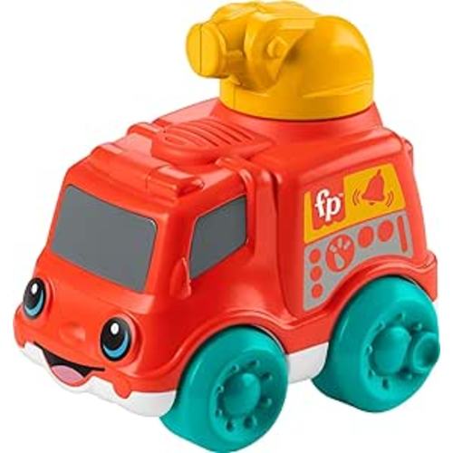 Amazon.com: Fisher-Price Baby Toy Chime & Ride Fire Truck Push-Along Vehicle with Fine Motor Activities for Infants Ages 6+ Months, Small : Toys & Games
