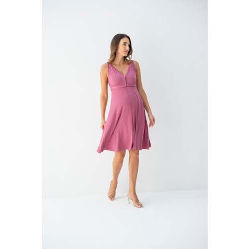 Juliet Labor & Postpartum Gown in Dusty Rose