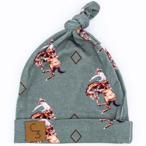 Teal Bronc Newborn Baby Hat – Cowkid Clothing Company