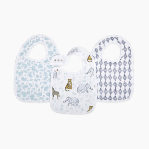 Aden + Anais Cotton Muslin Snap Bibs (3 Pack) - Jungle