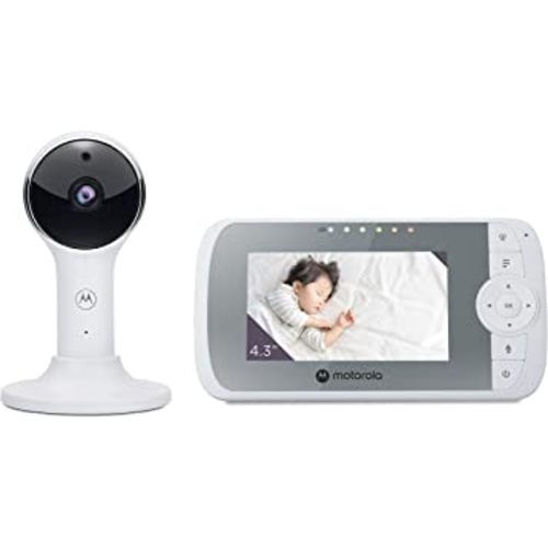 Motorola VM64-4.3" Screen HD 1080p Camera & WiFi Baby Monitor W/App Connectivity, 2-Way Audio & 1000ft Range - Remote Pan-Tilt-Zoom, Room Temp Display, Lullabies, & Night Vision