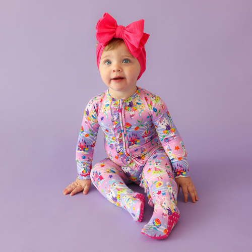 Lisa Frank® Ballerina Bunnies Footie Ruffled Zippered One Piece