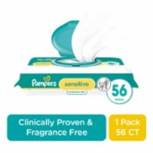 Pampers Sensitive Perfume Free Baby Wipes, 56 count