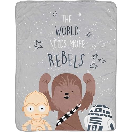 Lambs & Ivy Star Wars Rebels Baby Blanket - Gray