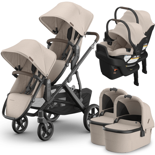 UPPAbaby Vista V3 Double Stroller for TWINS + 2 Bassinets + 2 Mesa/Ari