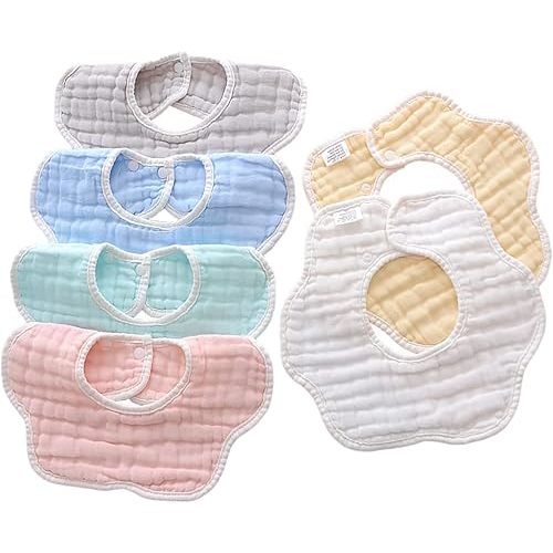 Baby Bibs Muslin Drool Bibs for Baby Girl Boy Muslin Cotton Teething Bibs Muslin Bibs Baby Drooling Bibs