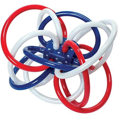 Toy: Manhattan Toy Red, White, and Blue Winkel Rattle and Teether Baby Toy - Original Winkel
