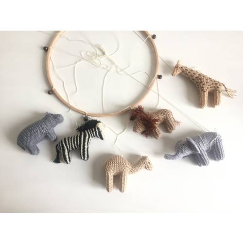 baby crib  mobile / baby JUNGLE animals mobile / safari mobile  / neutral nursery mobile