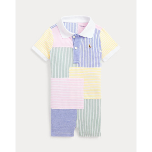 Patchwork Mesh Polo Shortall