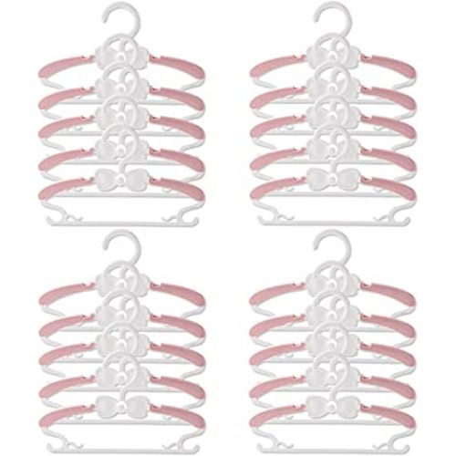 Baby Hangers for Closet - 10 Pack Baby Clothes Hangers,Adjustable Baby & Kids  Hangers for Nursery,Cascading Plastic Childrens Hangers & Infant Hangers  for Closet- Space Saving 