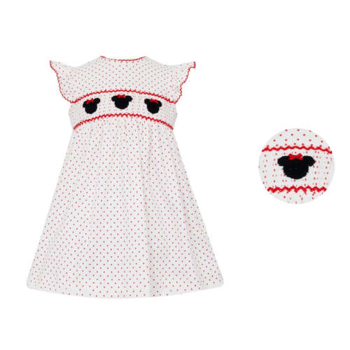 Petit Bebe Smocked Minnie Mouse Dress - Size 3