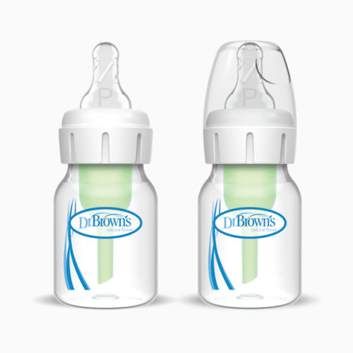 Anti-Colic Options+ Narrow Anti-Colic Baby Bottle with Preemie Nipple - Clear/White