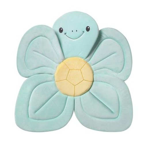 Turtle Baby Bath Cushion for Bathtub or Sink, Soft and Easy to Dry Fabric, 0-6 Months, Turquoise