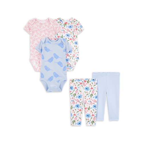 Carter's Child of Mine Baby Girl Bodysuit and Pant Set, 5-Piece, Sizes Preemie-18 Months