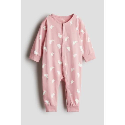 PRINTED COTTON PAJAMA JUMPSUIT