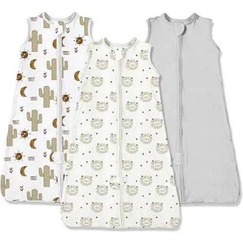TotAha Boho Lion Sleep Sack 6-12 Months, Buttery Soft Swaddle Transition Wearable Blanket Baby Sleeping Bag for Girl Boy