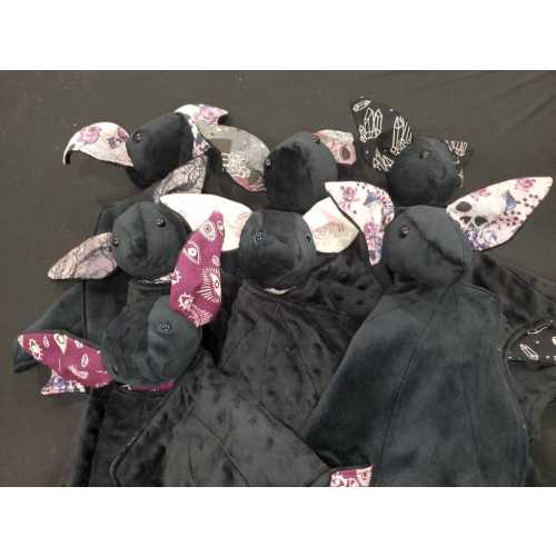 Bat lovey, alternative baby toy, baby lovey, security blanket, gothic lovey