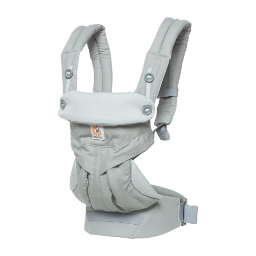 Ergobaby 360 All-Position Baby Carrier with Lumbar Support (12-45 Pounds), Pearl Grey, Premium Cotton