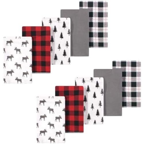 Luvable Friends Hudson Baby Flannel Burp Cloths 10pk