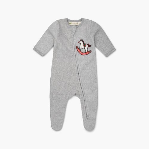 Organic Fleece Zipper One-Piece - 6-9Mo