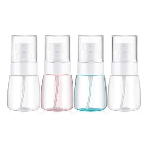 TOSERSPBE Spray Water Bottle Hair Mister Fine Mist Stylist Sprayers 360 Empty Small Misting Spritzer erfume Atomizer with Pump Clear Containers (4PCS/1oz)