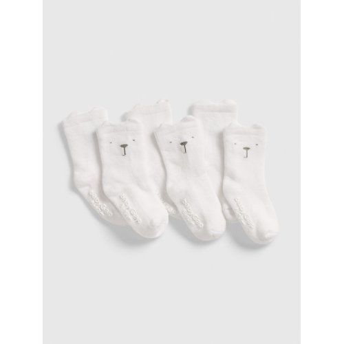 Baby Brannan Bear Socks (3-Pack) in white, size: 0-3 M