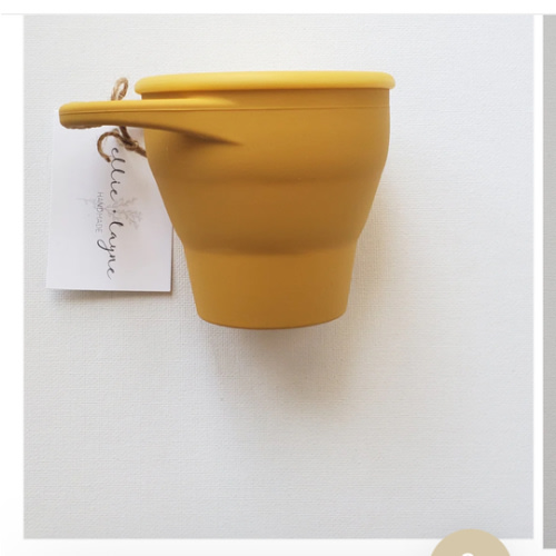 Silicone Snack Cup- Mustard