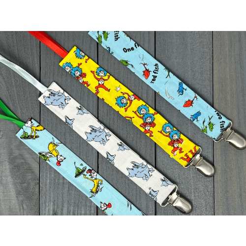 Dr. Seuss Books Pacifier Clip / Universal Binky Holder