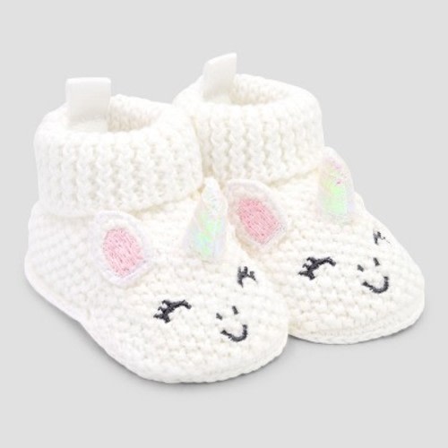 Baby Girls' Bootie Slippers - Just One You® made by carter's Pink/White Newborn