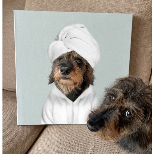 Custom Pet Portrait From Photo Custom Dog Pet in Toilet - Etsy