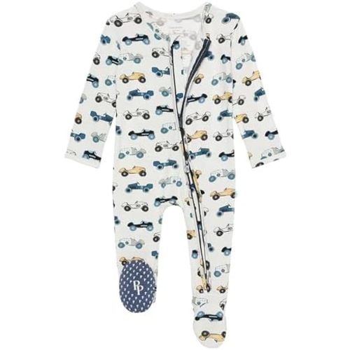 Posh Peanut Baby Boy Sleepers - Viscose from Bamboo Baby Pajamas - 2 Way Zipper Sleepers & Footie Pajamas with Designer Grips