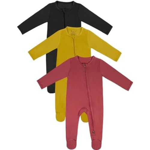 Jimonda Baby Romper Boys Girls Bamboo Pajamas 2-Way Zipper Footed Unisex Zip-Up Sleepers Sleep and Play pjs