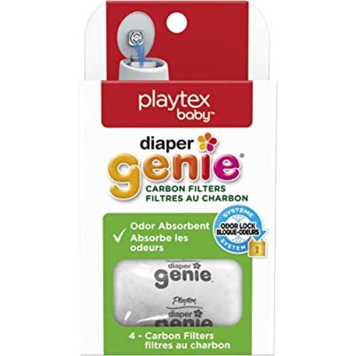 Diaper Genie Carbon Filter (4-Pack) | Diaper Pail Odor Eliminator & Deodorizer | Compatible with the Diaper Genie Complete and Expressions Pail