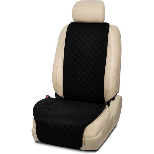 IVICY Linen Car Seat Cover for Cars - Soft & Breathable Front Premium Covers with Non-Slip Protector Universal Fits Most Automotive, Vans, SUVs, Trucks - 1 Unit
