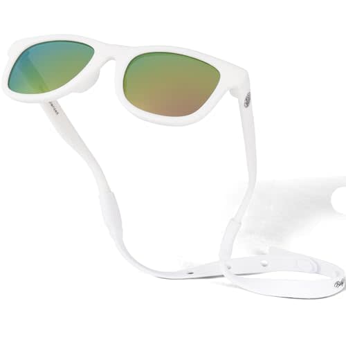 Polarized Baby Sunglasses With Strap - Unbreakable Flexible Infant Sunglasses For Toddlers Newborns 0-24 Months