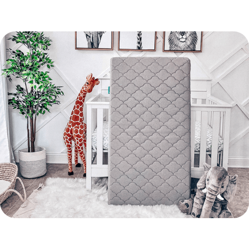 Newton Baby Crib Mattress and Toddler Bed - Waterproof - Ultra-Breathable Proven to Reduce Suffocation Risk, 100% Washable, Better Than Organic, 2-Stage Removable Cover, Deluxe 5.5" Thick Grey