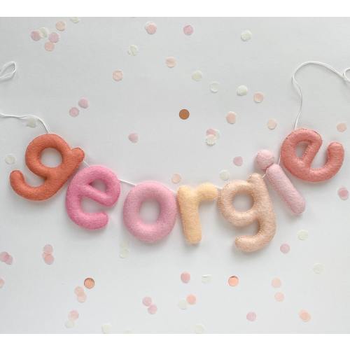Felt Name Banner for Nursery, Felt Name Garland