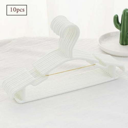 48pcs clothes hangers children kids clothes hangers Amateco baby clothes hangers plastic hangers storage hangers for wardrobe closet clothes length 27cm in white