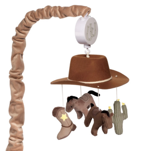 Country Western Musical Baby Crib Mobile