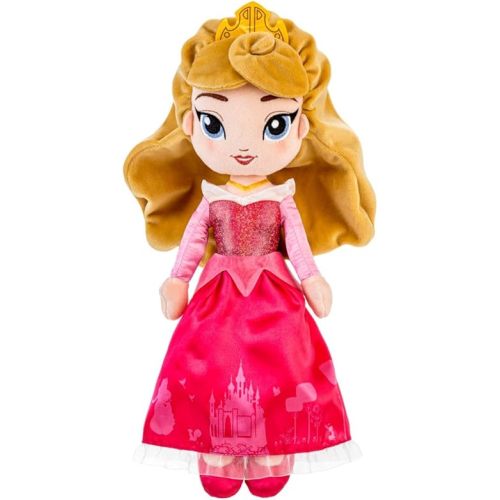 Disney Store Official Princess Plush Doll, Aurora from Sleeping Beauty, Medium 14 Inches, Soft Plushy with Embroidered Features, Princess Toys for Girls, Disney Dolls, Stuffed Animals for Girls