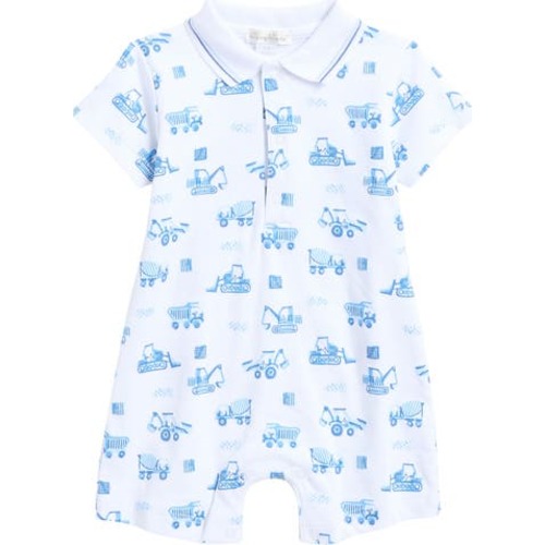 Construction Pima Cotton Polo Romper, 12-18M