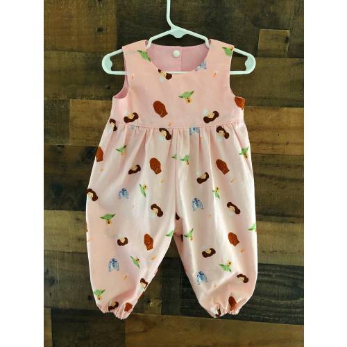 Baby Girl, Little Girl Romper made with licensed STAR WARS fabric