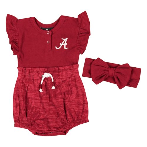 Alabama Crimson Tide Colosseum Girls Newborn & Infant Two-Piece Bodysuit and Headband Set - Crimson