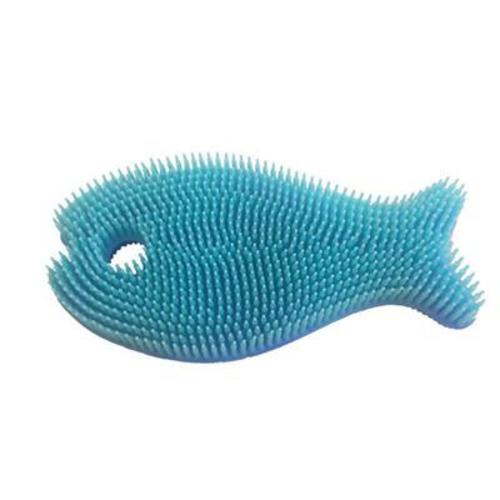 Silicone bath scrub - blue fish