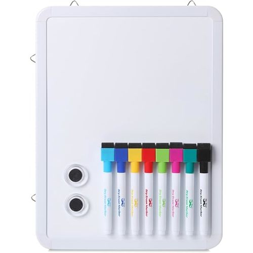 Mr. Pen- Dry Erase Board, 12.5" x 9.5" with 8 Dry Erase Markers and 2 Board Magnets, Small Whiteboard, Mini White Board, White Board Dry Erase, Small Magnetic Board, Magnetic White Board